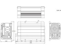 Max Tam Sinüs İnvertör 12V 600W Pure Sine Wave Inverter (FS600D-212)