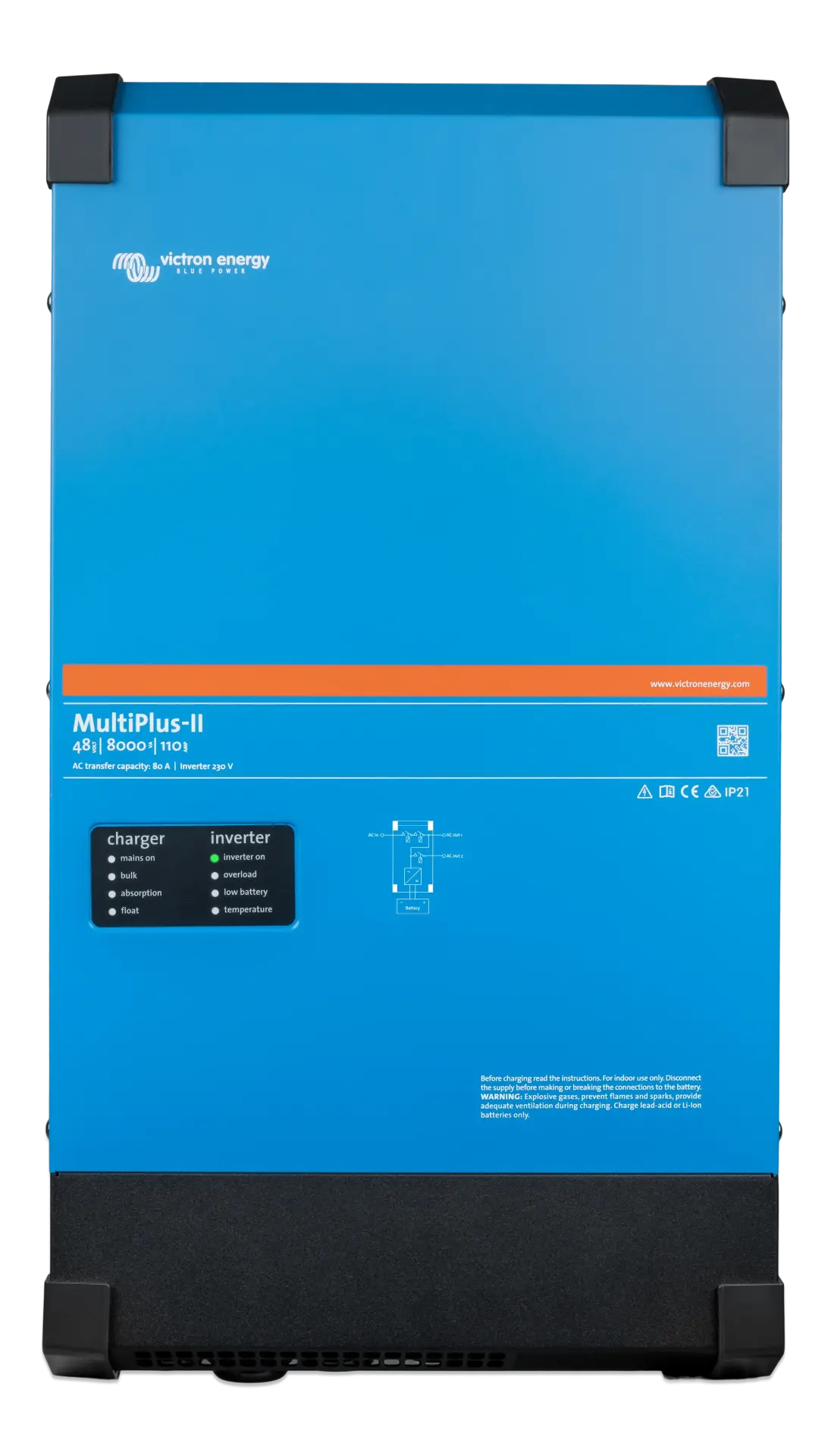 Victron İnvertör/Şarj Cihazı MultiPlus-II 48/8000/110-100 Inverter/Charger (PMP482805000)