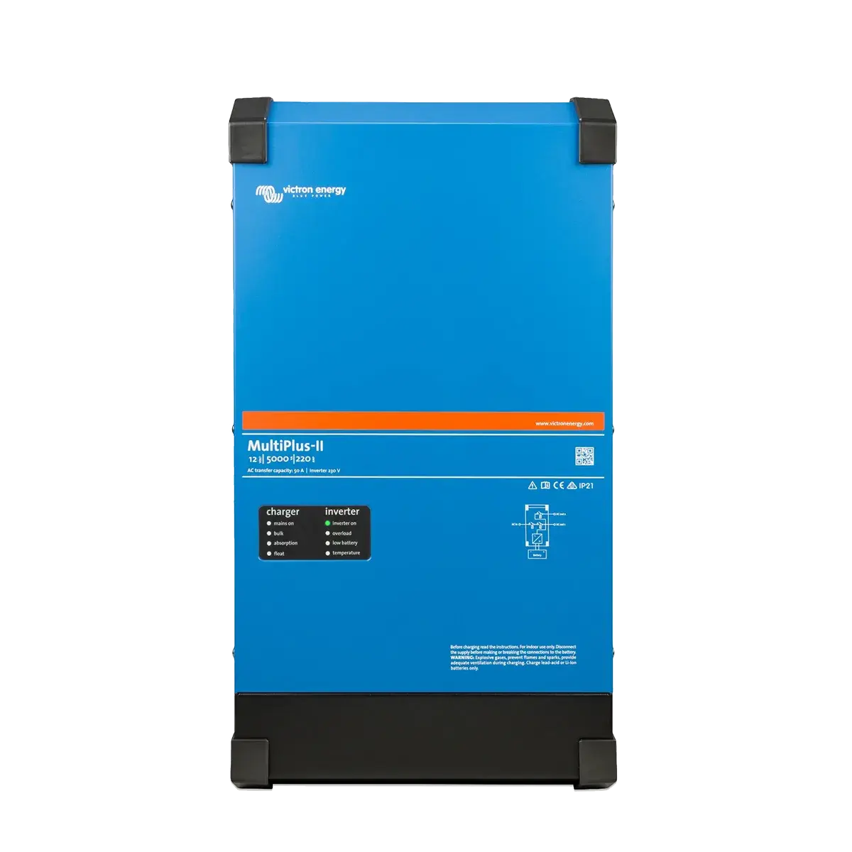 Victron İnvertör/Şarj Cihazı MultiPlus-II 12/5000/220-50 Inverter/Charger (PMP122505012)